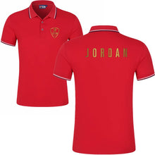 将图片加载到图库查看器,Summer Alpine Star short Sleeve Polo men Turn-over Collar fashion casual Slim Breathable Solid Color Business men's polo shirt