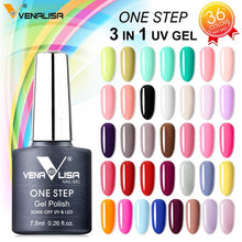 将图片加载到图库查看器,3 in 1 UV Gel Polish One Step Gel Lacquer VENALISA Soak off Organic UV LED Nail Gel Varnish Nail Art Salon New Arrival Varnish