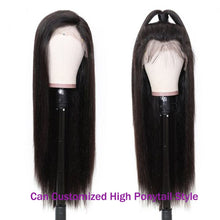 将图片加载到图库查看器,Straight Lace Front Human Hair Wigs Pre plucked HD Transparent Lace Wig With Baby Hair Brazilian Remy Lace Front Closure Wigs