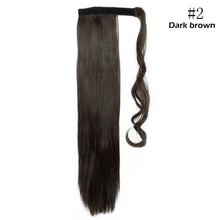 将图片加载到图库查看器,s-noilite 16"/24"/26" long clip in ponytail hair extension wrap around ponytail synthetic fake pony tail hairpiece for women