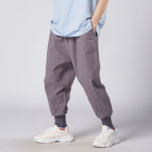 将图片加载到图库查看器,MrGoldenBowl Store Men Harem Pants Japanese Casual Cotton Linen Trouser Man Jogger Pants Chinese Baggy Pants