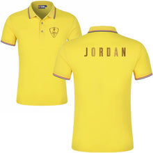 将图片加载到图库查看器,Summer Alpine Star short Sleeve Polo men Turn-over Collar fashion casual Slim Breathable Solid Color Business men's polo shirt