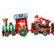 将图片加载到图库查看器,4 Pieces Mini Xmas Train Wood Christmas Decoration Funny For Chirldren New Year's Decor Gift Innocent Kids Toys