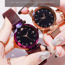 将图片加载到图库查看器,Reloj Mujer Luxury Starry Sky Women Watches Magnetic Mesh Belt Band Watch Women's Fashion Dress Wristwatch Zegarek Damski