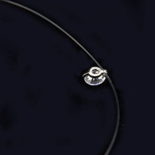 将图片加载到图库查看器,Poputton Female Transparent Fishing Line Necklace Silver Color Invisible Chain Women Rhinestone Choker Necklace Collier Femme