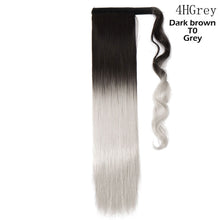 将图片加载到图库查看器,s-noilite 16"/24"/26" long clip in ponytail hair extension wrap around ponytail synthetic fake pony tail hairpiece for women