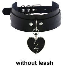 将图片加载到图库查看器,Sexy punk Choker Collar leather choker Bondage cosplay Goth jewelry women gothic necklace Harajuku accessories