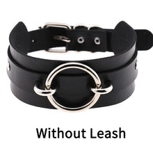 将图片加载到图库查看器,Sexy punk Choker Collar leather choker Bondage cosplay Goth jewelry women gothic necklace Harajuku accessories