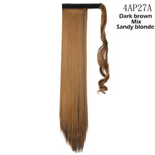 将图片加载到图库查看器,s-noilite 16"/24"/26" long clip in ponytail hair extension wrap around ponytail synthetic fake pony tail hairpiece for women
