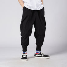 将图片加载到图库查看器,MrGoldenBowl Store Men Harem Pants Japanese Casual Cotton Linen Trouser Man Jogger Pants Chinese Baggy Pants
