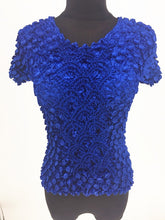 将图片加载到图库查看器,New Women Elastic Popcorn Tops short Sleeve Shirt Coin shirts