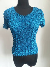 将图片加载到图库查看器,New Women Elastic Popcorn Tops short Sleeve Shirt Coin shirts