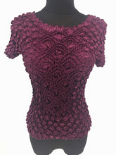 将图片加载到图库查看器,New Women Elastic Popcorn Tops short Sleeve Shirt Coin shirts