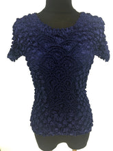 将图片加载到图库查看器,New Women Elastic Popcorn Tops short Sleeve Shirt Coin shirts