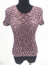 将图片加载到图库查看器,New Women Elastic Popcorn Tops short Sleeve Shirt Coin shirts