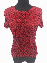 将图片加载到图库查看器,New Women Elastic Popcorn Tops short Sleeve Shirt Coin shirts