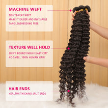 将图片加载到图库查看器，Rosabeauty 20 28 30 Inches Deep Wave Bundles 100% Human Hair Extension 1 3 4 Bundles Indian Loose Water Wave Curly Hair Bundles
