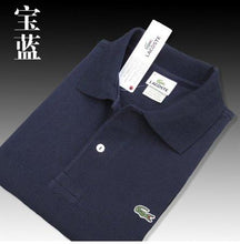 将图片加载到图库查看器，Men Summer Polo Shirt Brand Fashion Cotton Short Sleeve Polo Crocodile Shirts Male Solid Jersey Breathable Tops Tees 321
