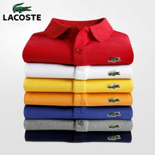 将图片加载到图库查看器，Men Summer Polo Shirt Brand Fashion Cotton Short Sleeve Polo Crocodile Shirts Male Solid Jersey Breathable Tops Tees 321
