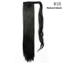 将图片加载到图库查看器，s-noilite 16"/24"/26" long clip in ponytail hair extension wrap around ponytail synthetic fake pony tail hairpiece for women
