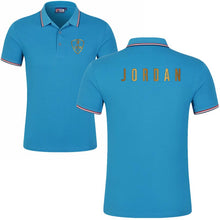 将图片加载到图库查看器，Summer Alpine Star short Sleeve Polo men Turn-over Collar fashion casual Slim Breathable Solid Color Business men's polo shirt
