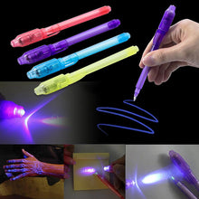 将图片加载到图库查看器，Luminous Light Pen Invisible Ink Magic UV Light Money Detector Pen 2 In 1 Combo Purple Light Drawing Learning Education For Kids
