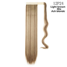 将图片加载到图库查看器，s-noilite 16"/24"/26" long clip in ponytail hair extension wrap around ponytail synthetic fake pony tail hairpiece for women
