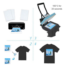 将图片加载到图库查看器，A3/A4 T shirt Transfer paper  for dark color100% Cotton Fabrics Cloth inkjet Printing Design

