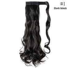将图片加载到图库查看器，s-noilite 16"/24"/26" long clip in ponytail hair extension wrap around ponytail synthetic fake pony tail hairpiece for women
