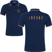 将图片加载到图库查看器，Summer Alpine Star short Sleeve Polo men Turn-over Collar fashion casual Slim Breathable Solid Color Business men's polo shirt
