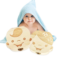 将图片加载到图库查看器，WoodenTeeth Box Kids Tooth Storage Box TeethMilk Teeth Collect Gift Keepsakes Save  Organizer chirldren growth souvenir
