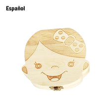 将图片加载到图库查看器，WoodenTeeth Box Kids Tooth Storage Box TeethMilk Teeth Collect Gift Keepsakes Save  Organizer chirldren growth souvenir
