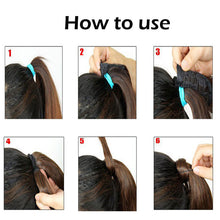 将图片加载到图库查看器，s-noilite 16"/24"/26" long clip in ponytail hair extension wrap around ponytail synthetic fake pony tail hairpiece for women
