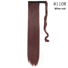 将图片加载到图库查看器，s-noilite 16"/24"/26" long clip in ponytail hair extension wrap around ponytail synthetic fake pony tail hairpiece for women

