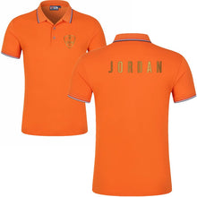 将图片加载到图库查看器，Summer Alpine Star short Sleeve Polo men Turn-over Collar fashion casual Slim Breathable Solid Color Business men's polo shirt
