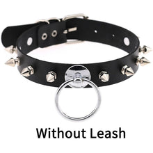 将图片加载到图库查看器，Sexy punk Choker Collar  leather choker Bondage cosplay Goth jewelry women gothic necklace  Harajuku accessories
