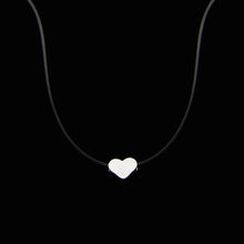 将图片加载到图库查看器，Poputton Female Transparent Fishing Line Necklace Silver Color Invisible Chain Women Rhinestone Choker Necklace Collier Femme

