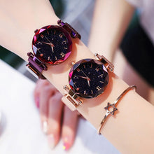将图片加载到图库查看器，Reloj Mujer Luxury Starry Sky Women Watches Magnetic Mesh Belt Band Watch Women's Fashion Dress Wristwatch Zegarek Damski
