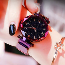 将图片加载到图库查看器，Reloj Mujer Luxury Starry Sky Women Watches Magnetic Mesh Belt Band Watch Women's Fashion Dress Wristwatch Zegarek Damski
