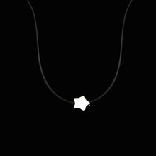 将图片加载到图库查看器，Poputton Female Transparent Fishing Line Necklace Silver Color Invisible Chain Women Rhinestone Choker Necklace Collier Femme
