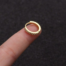 将图片加载到图库查看器，1Pcs 6mm/8mm/10mm CZ Cartilage Earrings Ear Buckle for Women Simple Rainbow Boho Classic Small Earrings Stud Thin Hoops Gift
