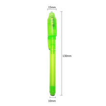 将图片加载到图库查看器，Luminous Light Pen Invisible Ink Magic UV Light Money Detector Pen 2 In 1 Combo Purple Light Drawing Learning Education For Kids
